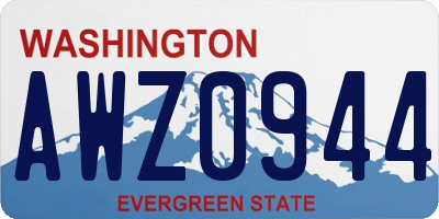 WA license plate AWZ0944