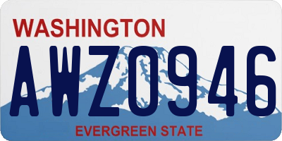 WA license plate AWZ0946