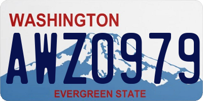 WA license plate AWZ0979