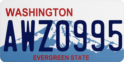 WA license plate AWZ0995