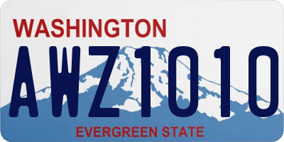 WA license plate AWZ1010