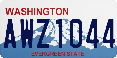 WA license plate AWZ1044