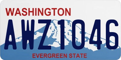 WA license plate AWZ1046