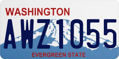 WA license plate AWZ1055