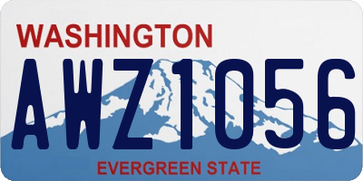 WA license plate AWZ1056