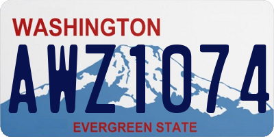 WA license plate AWZ1074