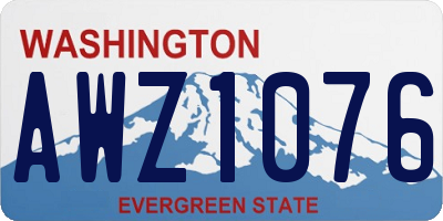 WA license plate AWZ1076