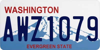 WA license plate AWZ1079