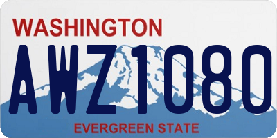 WA license plate AWZ1080
