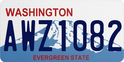 WA license plate AWZ1082
