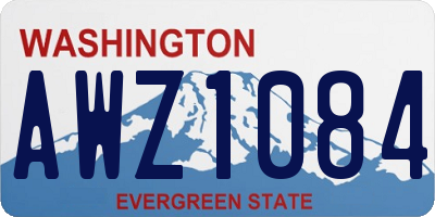 WA license plate AWZ1084