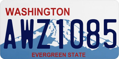WA license plate AWZ1085