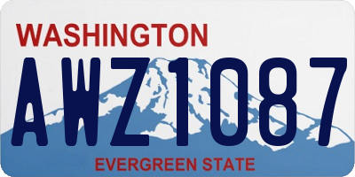 WA license plate AWZ1087
