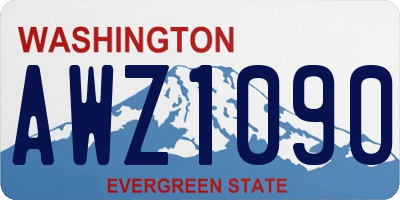 WA license plate AWZ1090