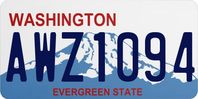 WA license plate AWZ1094