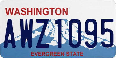 WA license plate AWZ1095