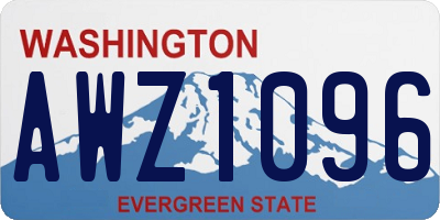 WA license plate AWZ1096