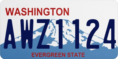 WA license plate AWZ1124