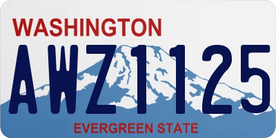 WA license plate AWZ1125