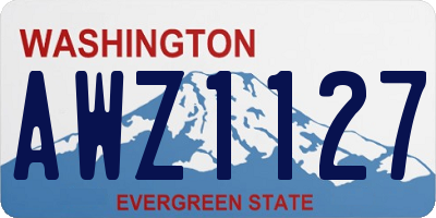 WA license plate AWZ1127