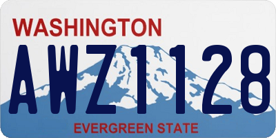 WA license plate AWZ1128