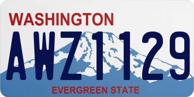 WA license plate AWZ1129