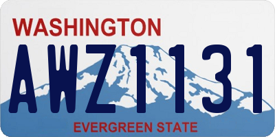 WA license plate AWZ1131