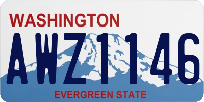 WA license plate AWZ1146