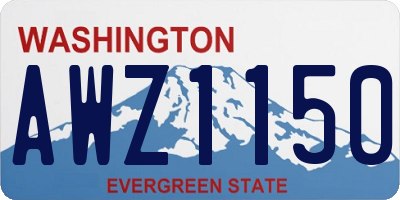 WA license plate AWZ1150