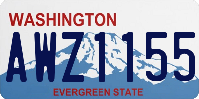 WA license plate AWZ1155