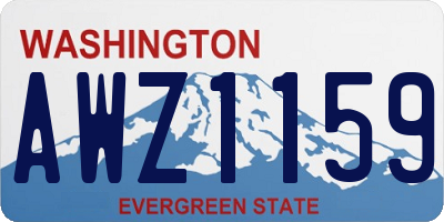 WA license plate AWZ1159