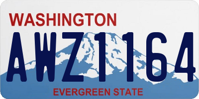 WA license plate AWZ1164