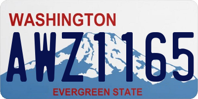 WA license plate AWZ1165