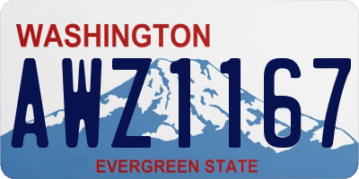 WA license plate AWZ1167