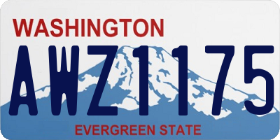 WA license plate AWZ1175