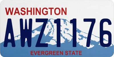WA license plate AWZ1176