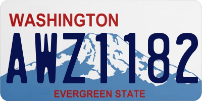 WA license plate AWZ1182