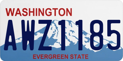 WA license plate AWZ1185