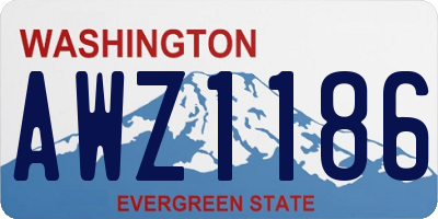 WA license plate AWZ1186