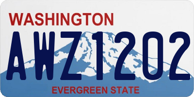 WA license plate AWZ1202