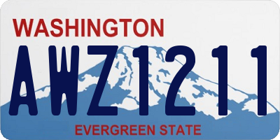 WA license plate AWZ1211