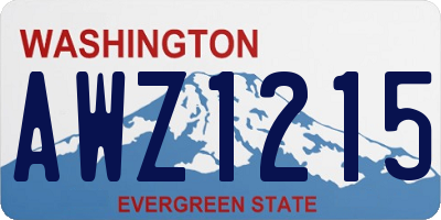 WA license plate AWZ1215