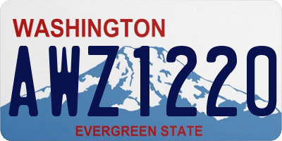 WA license plate AWZ1220