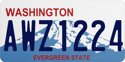 WA license plate AWZ1224