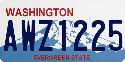 WA license plate AWZ1225