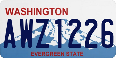 WA license plate AWZ1226