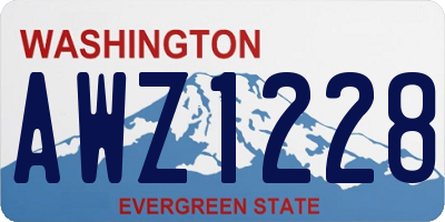 WA license plate AWZ1228