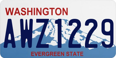 WA license plate AWZ1229