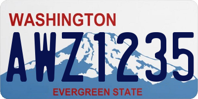 WA license plate AWZ1235
