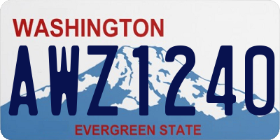 WA license plate AWZ1240